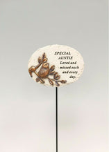 Load image into Gallery viewer, Memorial Bronze 3D Bird Stick Stake Pick Plaque Tribute Graveside Ornament