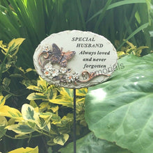 Load image into Gallery viewer, Memorial Bronze 3D Butterfly Stick Stake Pick Plaque Tribute Graveside Ornament