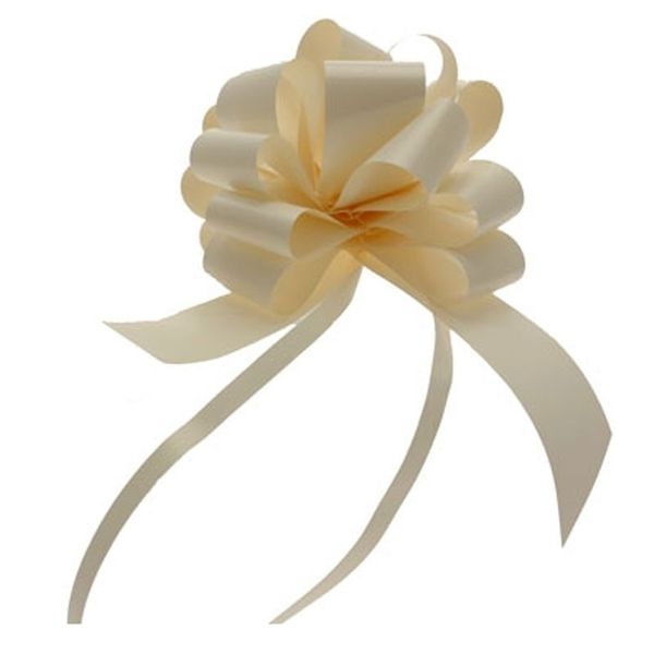 Ivory Eggshell Pull Bows 50mm x 20 Bows