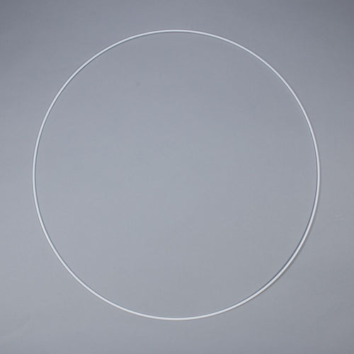 50cm White Bridesmaid Flower Hoop - Wedding Wire Ring Wreath Display