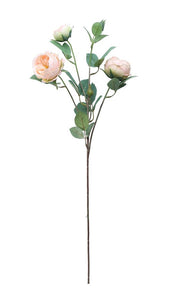 69cm Peach Vintage English Rose Spray - Artificial Flower