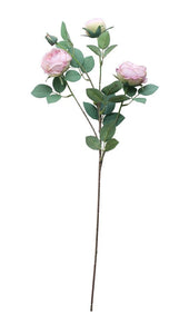 Lavender Vintage English Rose Spray 69 cm - Artificial Flower