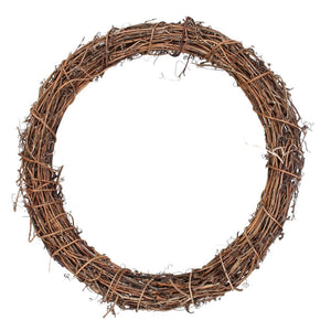 40cm (16") Natural Rattan Grape Vine Wicker Wreath Ring