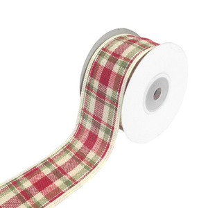 Tartan Christmas Xmas Plaid Ribbon Decoration (45mm)