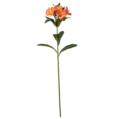 Artificial Orange Alstroemeria Spray 82 cm Stem