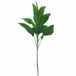 32 cm Artificial Flocked Sage Leaf Pick Green Foliage