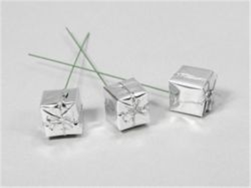 Pack of 72 - 12cm Silver Foil Present/Parcel Pick