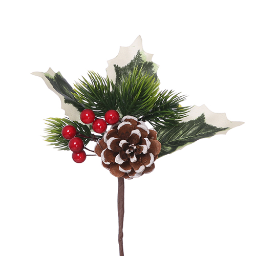 12 cm Snowy Christmas Pick  (XB6)