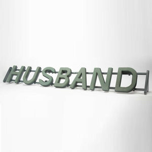 Husband Plastic Backed Letter Frame - Wet Foam - Val Spicer - LARGE ITEM