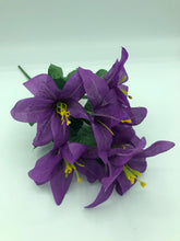 Load image into Gallery viewer, 35cm Purple Artificial Flower Bunch - Lily Carnation Rose (ND)