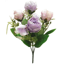 Load image into Gallery viewer, 31cm Peony and Hydrangea Bush Lavender - Artificial