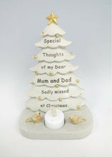 Load image into Gallery viewer, Memorial Christmas Tree Plaque Robin Decoration Xmas Tribute Tea Light Graveside