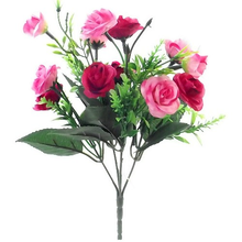 Load image into Gallery viewer, 31cm Rose and Grass Bush - Artificial Silk Flower
