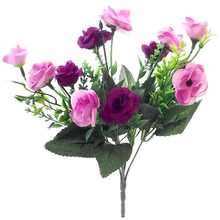 Load image into Gallery viewer, 31cm Rose and Grass Bush - Artificial Silk Flower