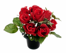 Load image into Gallery viewer, Rosebud and Ivy - Artificial Flower Grave Crem Pot