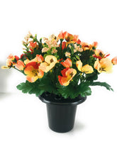 Load image into Gallery viewer, Pansy Artificial Flower Grave Crem Pot