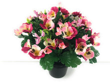 Load image into Gallery viewer, Pansy Artificial Flower Grave Crem Pot